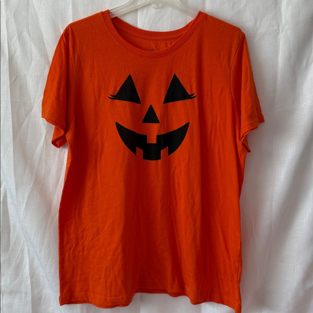 Orange Pumpkin Face T-Shirt